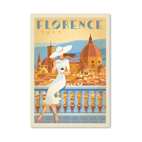 Poster Americanflat Florence Italy, 42 x 30 cm