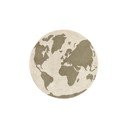 Covor pentru copii verde-crem lavabil, țesut manual din bumbac ø120 cm World Map – Lorena Canals