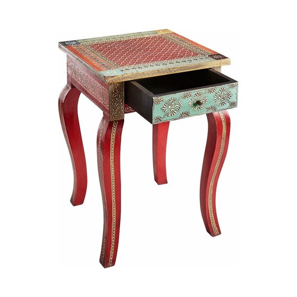 Măsuță auxiliară din lemn de mango Støraa Vito, roșu-image-2