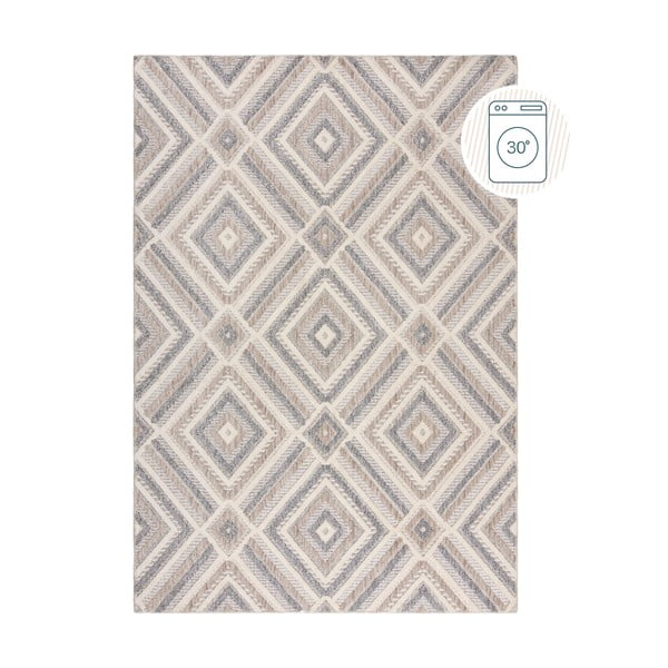 Covor grej lavabil 78x150 cm Beckett – Flair Rugs