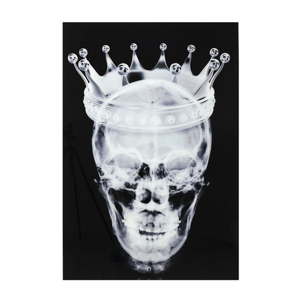Tablou din sticlă pentru perete Kare Design Skull, 120 x 80 cm