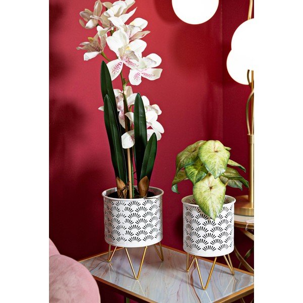 Suporturi pentru flori 2 buc. din metal ø 16 cm (înălțime 20 cm) Carly – Mauro Ferretti-image-1