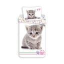 Lenjerie de pat pentru copii albă din bumbac pentru pat de o persoană 140x200 cm Kitten "Colour" – Jerry Fabrics