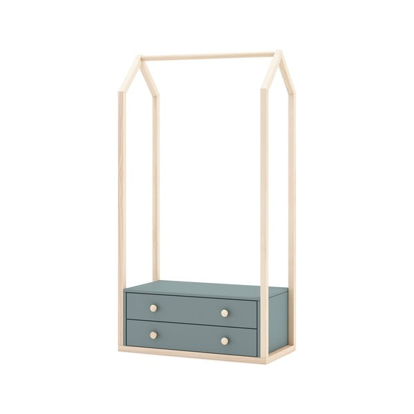 Șifonier de copii verde prăfuit deschis 80x170x40 cm Esteban – Marckeric-image-3