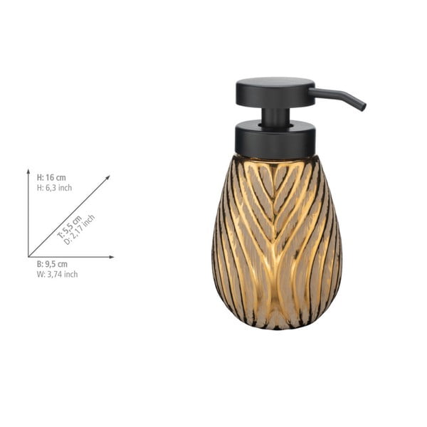 Set de accesorii de baie auriu din ceramică Idro – Wenko-image-3