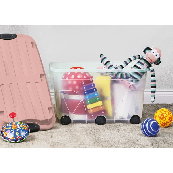 Cutie de depozitare din plastic cu capac Roller – Rotho-image-2