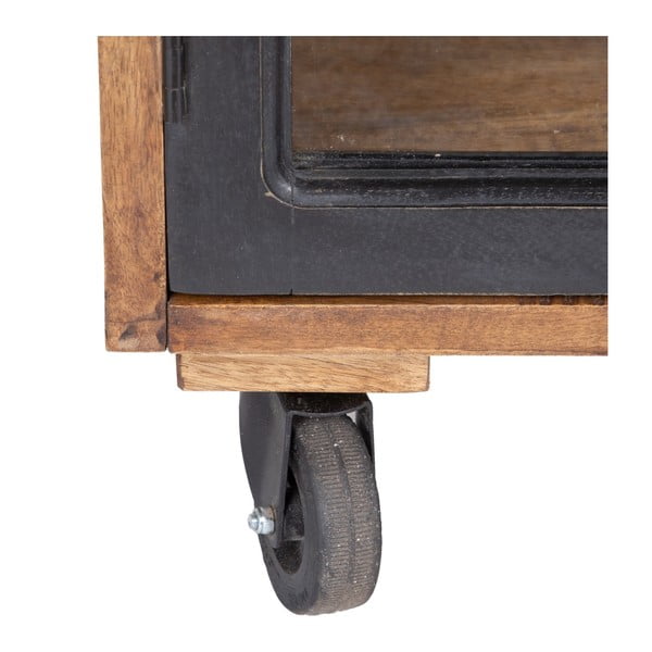 Vitrină în culoare naturală din lemn de mango 160x71 cm – Ixia-image-4