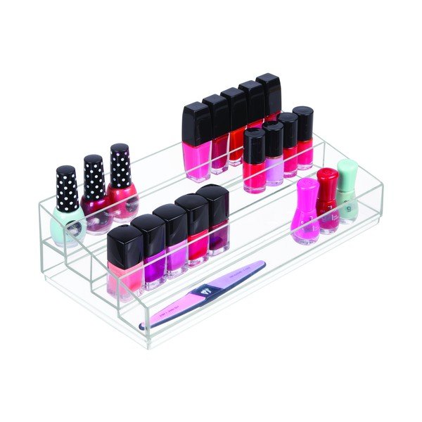 Suport transparent pentru cosmetice iDesign Clarity, 20 x 34 cm-image-2