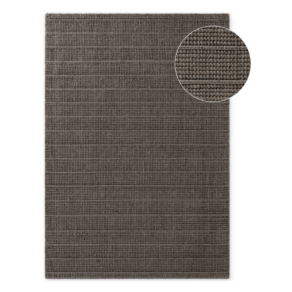 Covor gri închis/maro închis țesut manual din lână 200x300 cm Camden Parker – Ted Baker