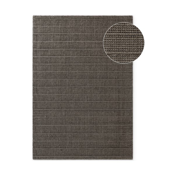 Covor gri închis/maro închis țesut manual din lână 80x150 cm Camden Parker – Ted Baker