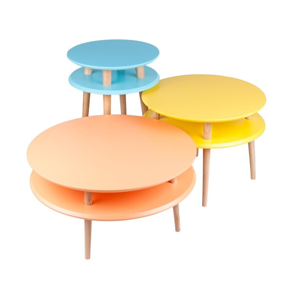 Măsuță de cafea Ragaba UFO Ø 57 cm, gri deschis-image-2