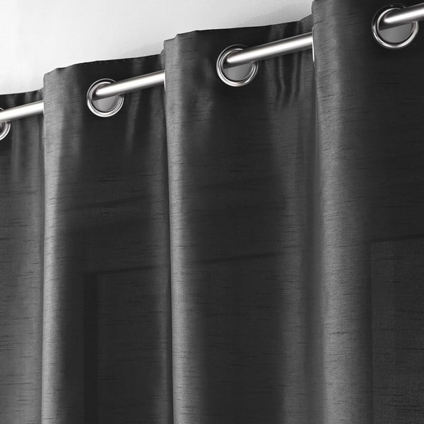Draperie gri închis din microsatin 140x240 cm Shana – douceur d'intérieur-image-2