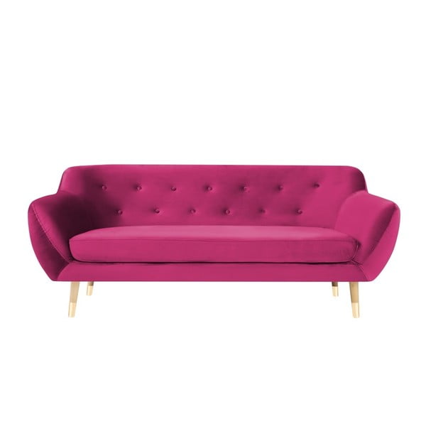 Canapea cu 3 locuri Mazzini Sofas Amelie, roz