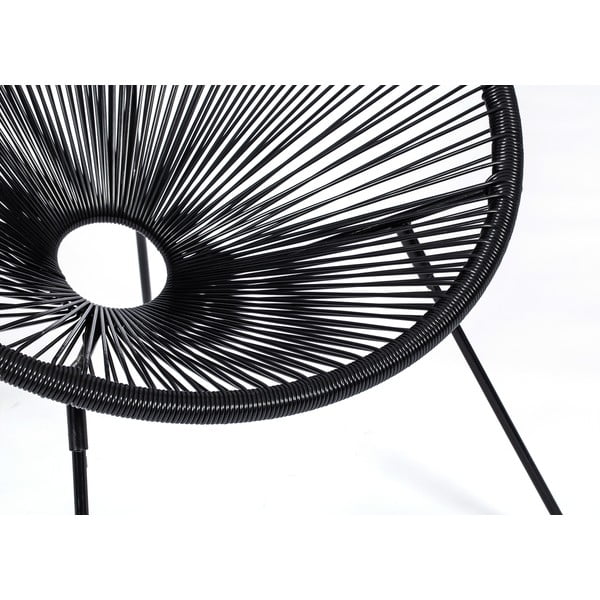 Set fotolii de grădină Avocado și masă Loris, ø 35 cm, negru-image-3