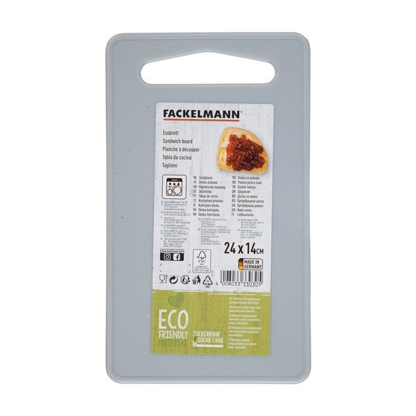 Tocător din plastic Fackelmann Eco, 23,6 x 13,8 cm, gri-image-3