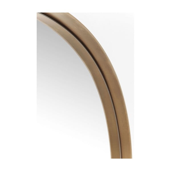 Oglindă rotundă cu ramă arămie Kare Design Round Curve, ⌀ 100 cm-image-2