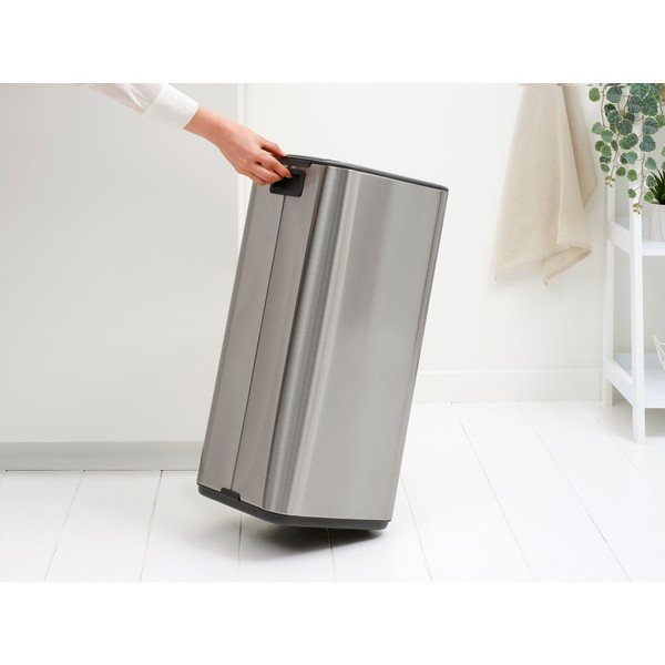 Coș de gunoi argintiu mat cu pedală din oțel 30 l Bo – Brabantia-image-2