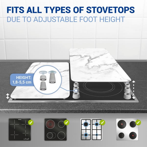 Set 2 protecții din sticlă pentru aragaz Wenko Marble, 52 x 30 cm-image-4