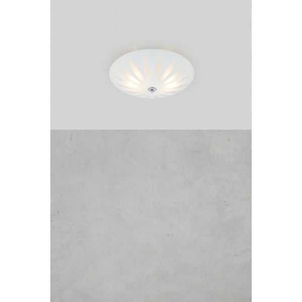 Plafonieră albă cu abajur din sticlă Petal – Markslöjd-image-1