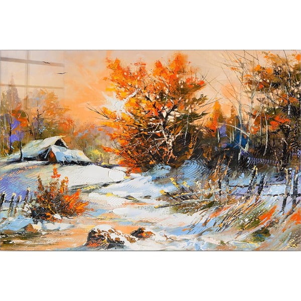 Tablou din sticlă 70x50 cm Winter – Wallity