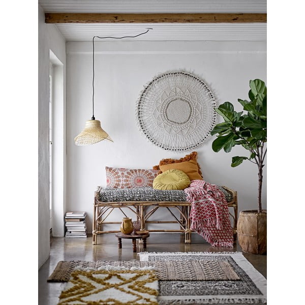 Pernă decorativă din bumbac Bloomingville Fringe, portocaliu-image-2