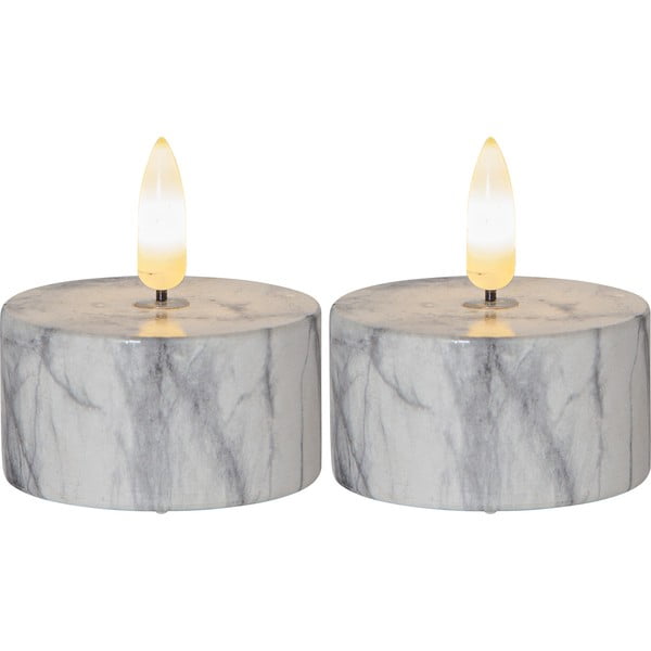 Lumânări LED 2 buc. (înălțime 6 cm) Flamme Marble – Star Trading