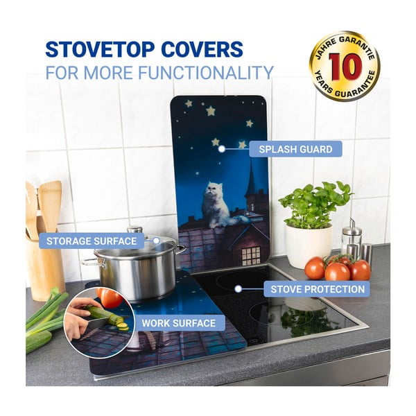 Protecții de aragaz 2 buc. din sticlă temperată 30x52 cm – Maximex-image-4