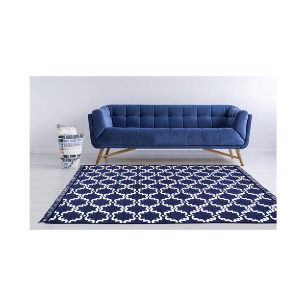 Covor reversibil Risus, 160 x 250 cm, alb-albastru-image-2