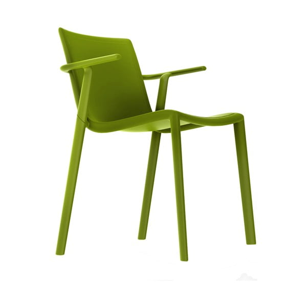 Set 2 scaune de grădină cu cotierei Resol Kat, verde măsliniu