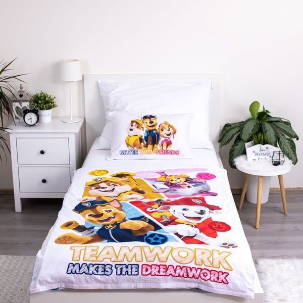 Lenjerie de pat pentru copii din bumbac pentru pătuț 100x135 cm Paw Patrol – Jerry Fabrics-image-1