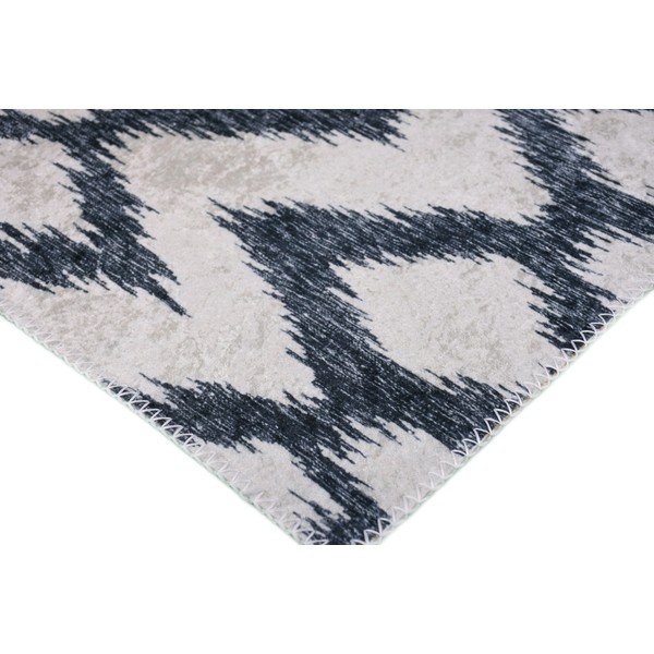 Covor tip traversă alb/albastru  lavabil 80x200 cm – Vitaus-image-2
