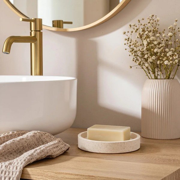 Săpunieră bej din polirășină Oria – douceur d'intérieur-image-1