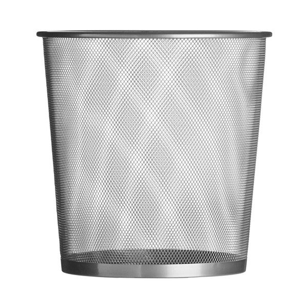 Coș de gunoi argintiu mat pentru birou din metal 12 l Den – Premier Housewares