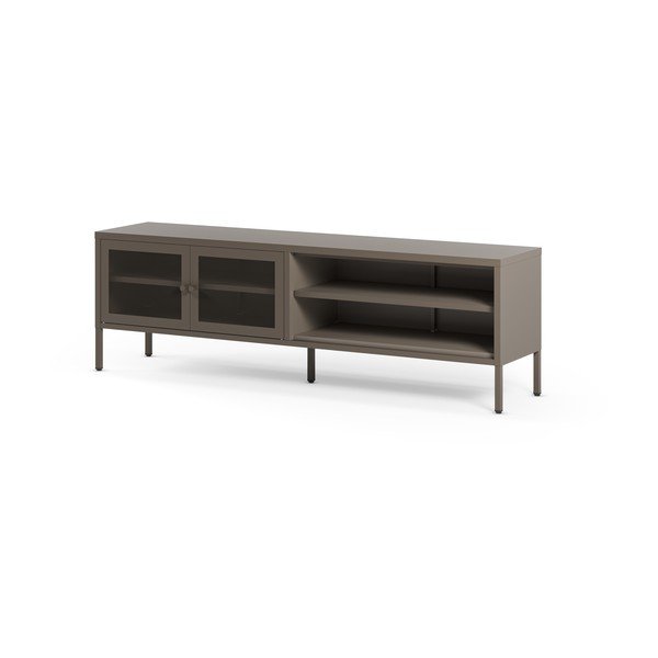 Comodă TV gri din metal 160x50x35 cm Fayna – Marckeric-image-3