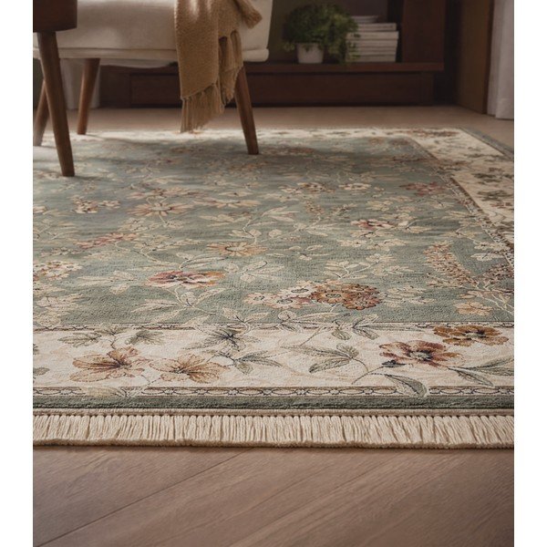 Covor verde/crem din viscoză 160x230 cm Oriental – Nouristan-image-3