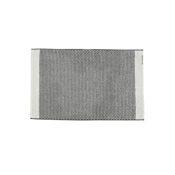 Covoraș de baie negru-alb din material textil 50x80 cm Grid – Mette Ditmer Denmark
