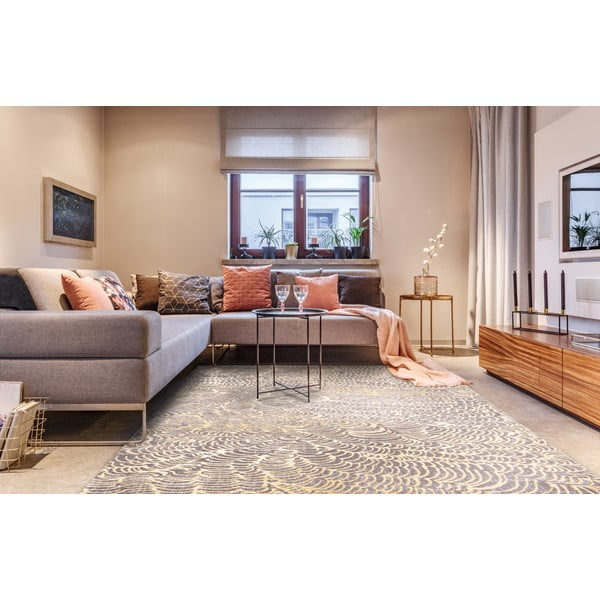 Covor bej din lână 200x300 cm Koi – Agnella-image-1