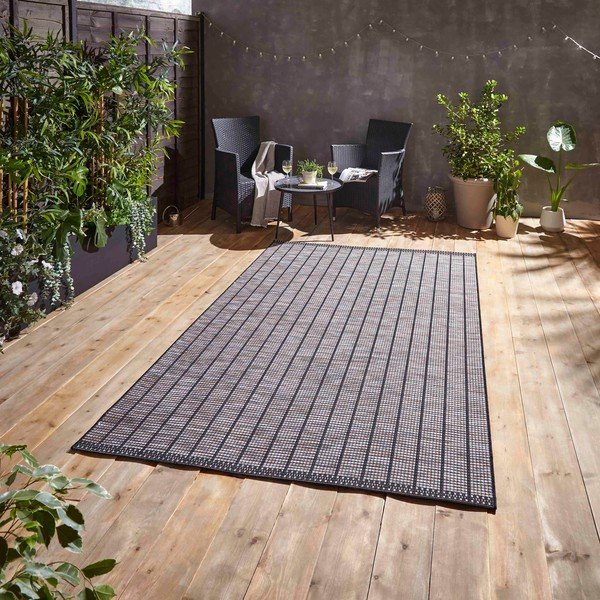 Covor de exterior gri închis 120x170 cm Santa Monica – Think Rugs-image-1