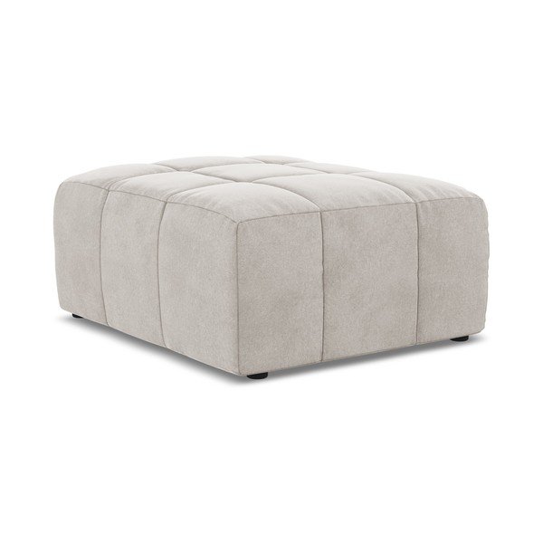 Taburet bej cu tapițerie din catifea Aloha – Makamii-image-3