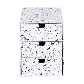Cutie cu 3 sertare Bigso Box of Sweden Ingrid, alb-negru