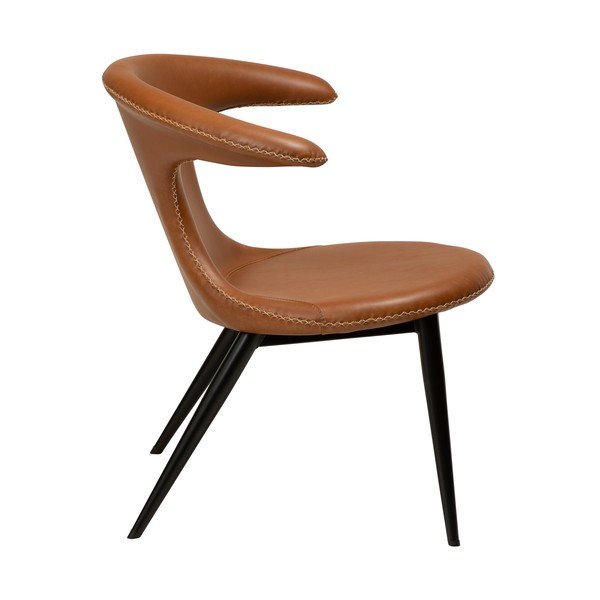 Fotoliu cu husă imitație piele DAN-FORM Denmark Flair, maro coniac-image-3