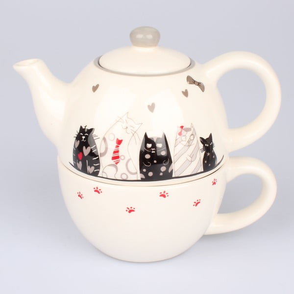 Set ceramic pentru ceai Dakls Cats