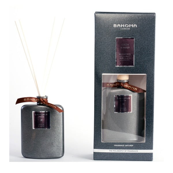 Difuzor de parfum Bahoma London, aromă de cacao și ambra, 100 ml