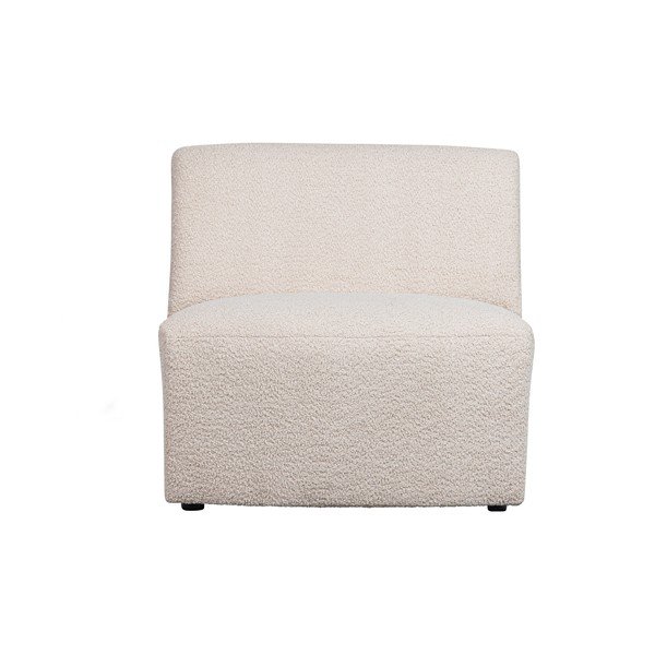 Modul pentru canapea crem cu tapițerie din stofă bouclé (de mijloc) Coco  – WOOOD-image-2