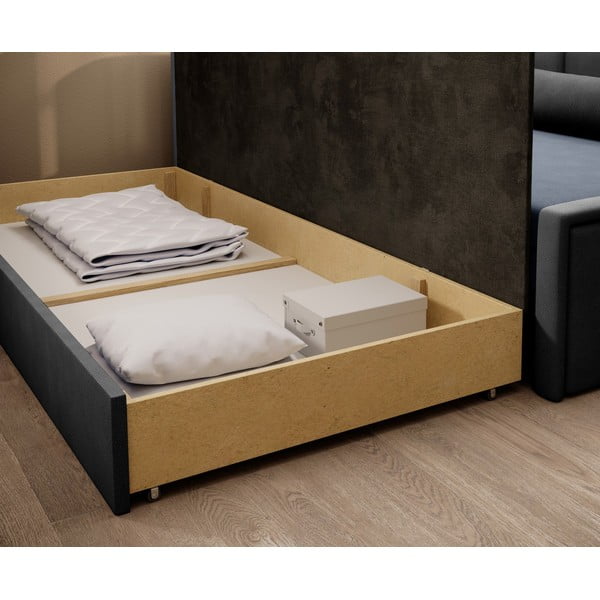 Canapea albastră/gri extensibilă/cu spațiu de depozitare cu tapițerie din chenille 214 cm Fulgeo – ELTAP-image-4