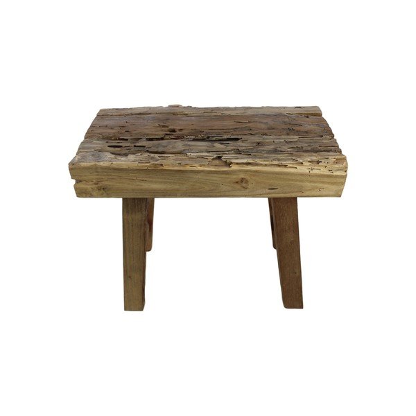 Taburet din lemn de tec HSM Collection Rustic-image-3