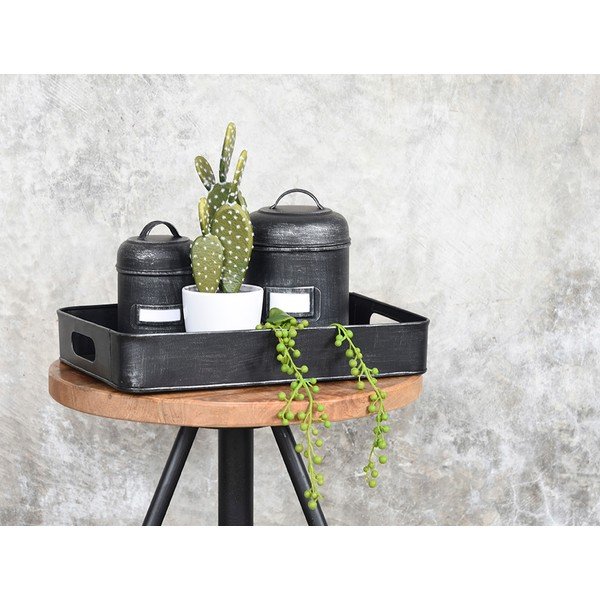 Recipient metalic LABEL51, ⌀ 17,5 cm, negru-image-1