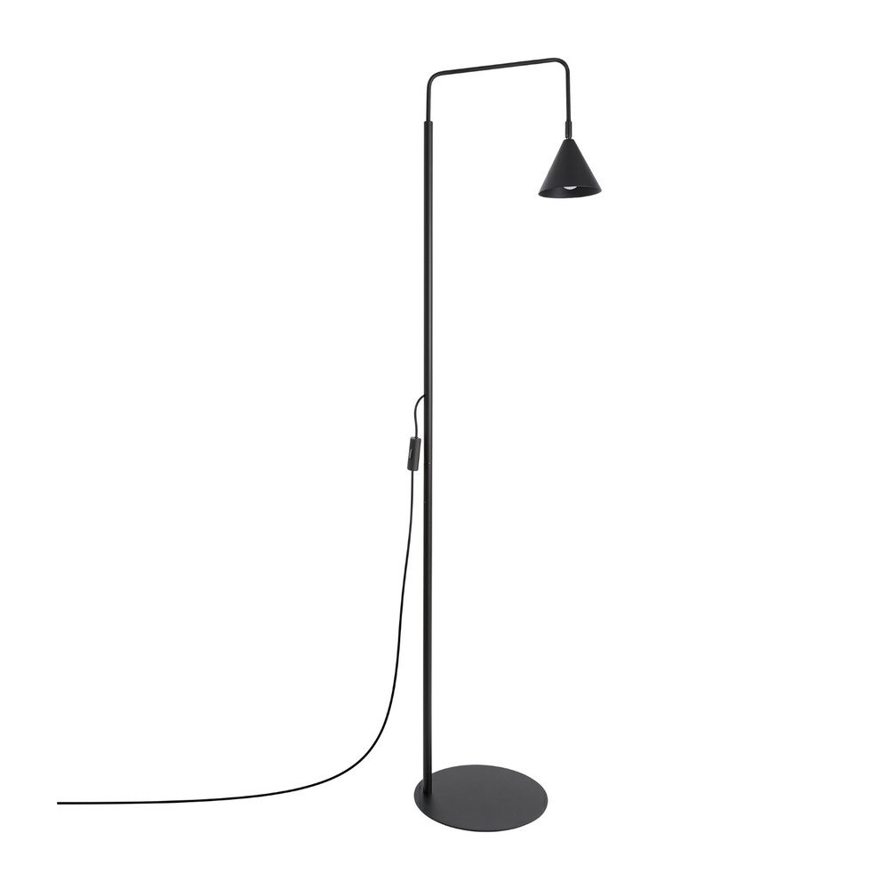 Lampadar negru cu structură flexibilă din oțel (înălțime 165 cm) Zylo – Sollux
