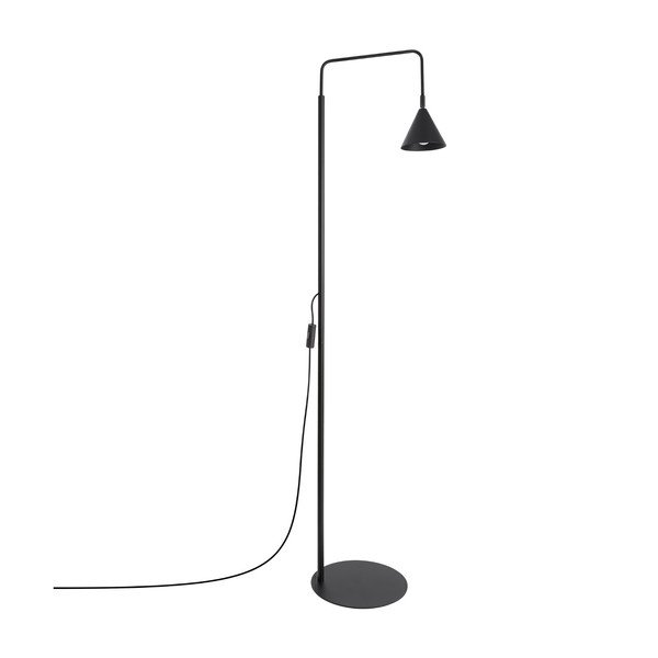 Lampadar negru cu structură flexibilă din oțel (înălțime 165 cm) Zylo – Sollux