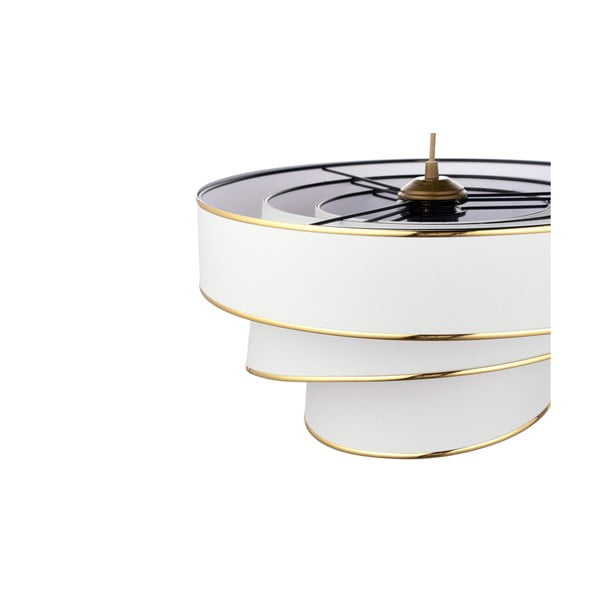 Lustră albă/aurie cu abajur textil ø 40 cm Couper – Opviq lights-image-2